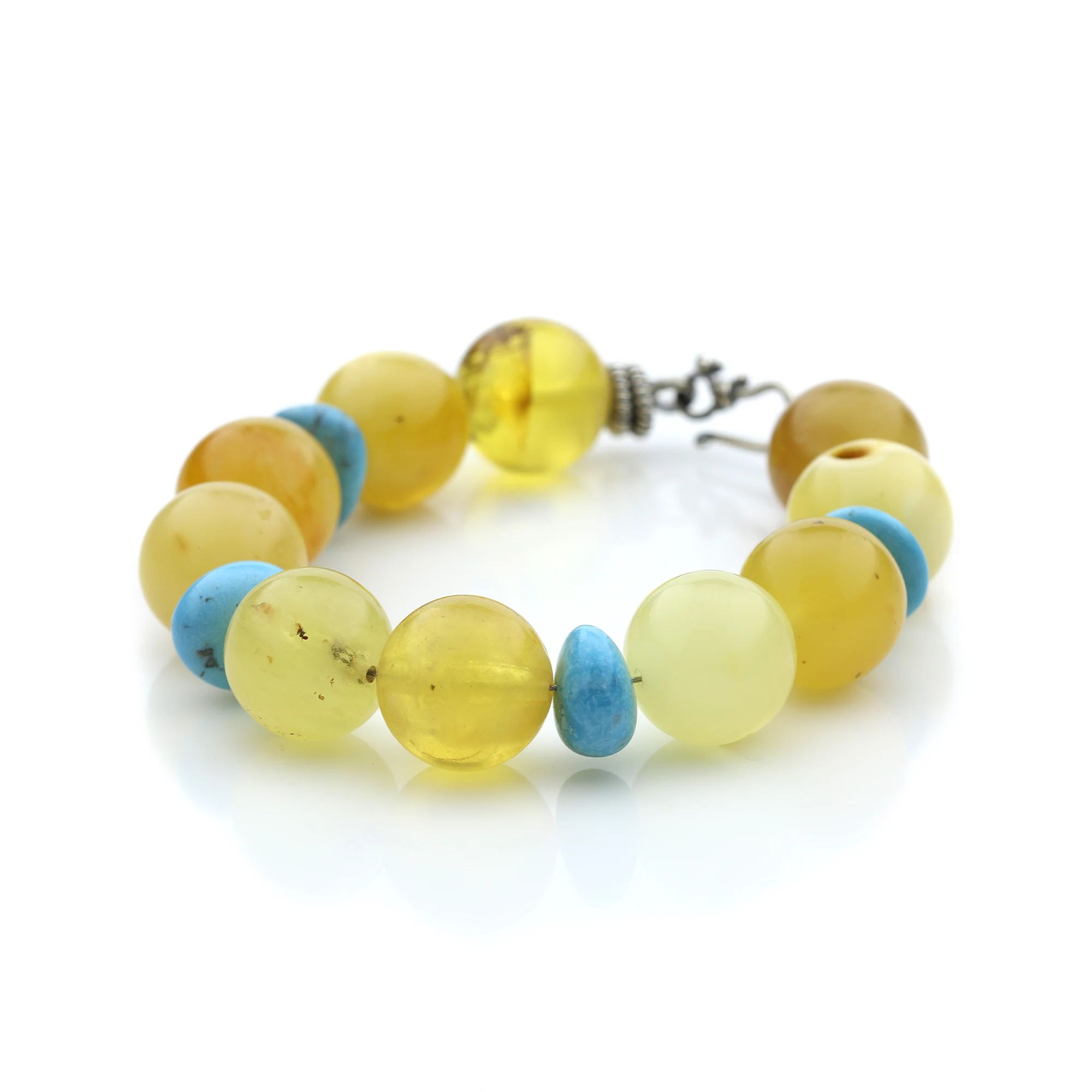 Adult Baltic Amber Bracelet Round Beads 12mm 21gr. SPS01