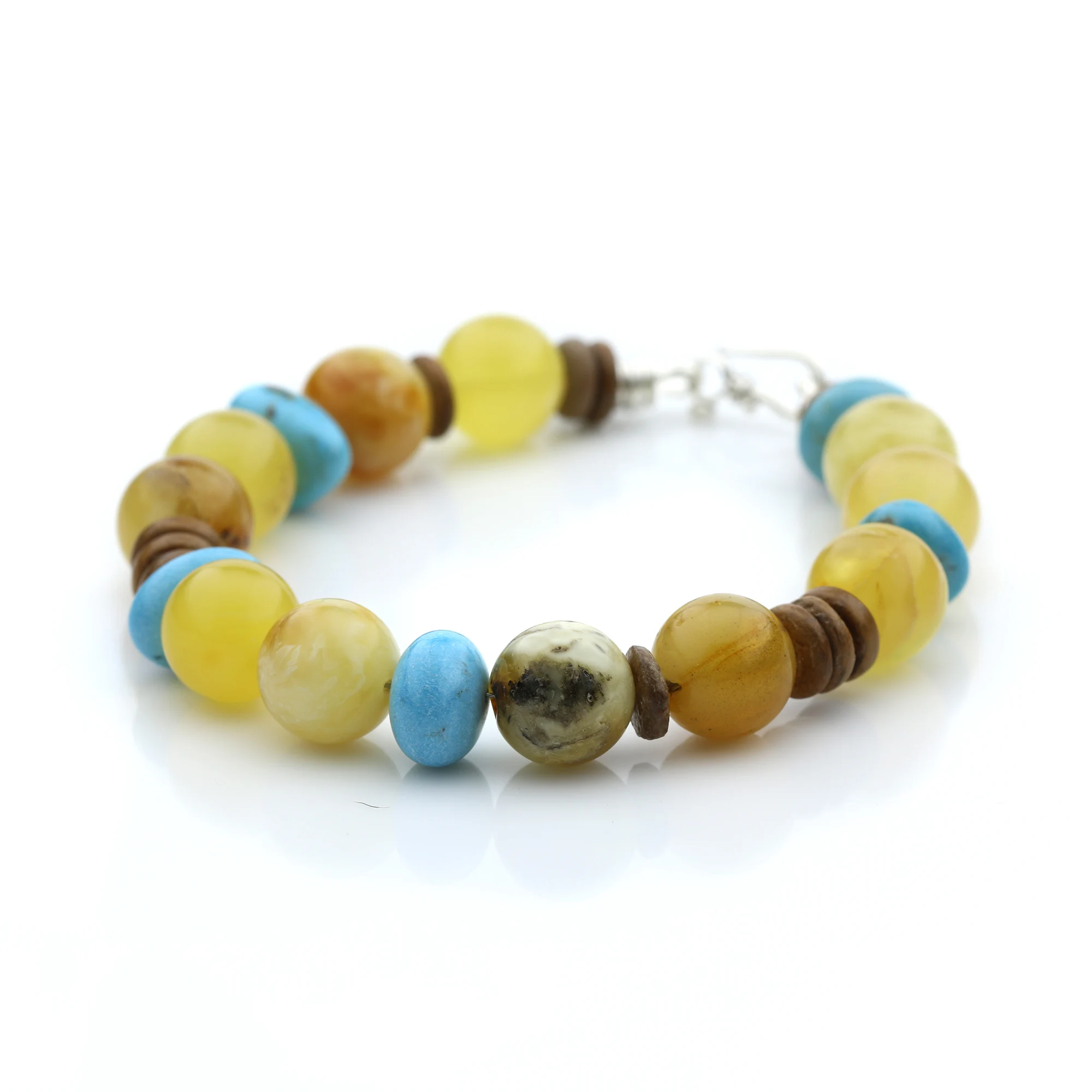 Adult Baltic Amber Bracelet Round Beads 10mm 18gr. SPS30
