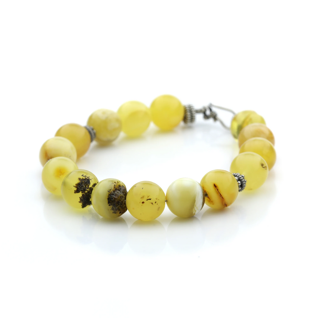 Adult Baltic Amber Bracelet Round Beads 10mm 18gr. SPS28