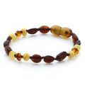 Multicolour Baltic amber children's bracelet, 15cm
