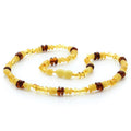Yellow Baltic amber adult necklace, 45cm