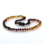 Natural Baltic Amber Teething Necklace. Baroque LE94