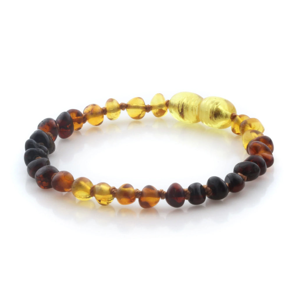 Natural Baltic Amber Teething Bracelet. Baroque LE95