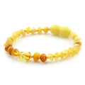 Yellow Baltic amber children's bracelet, 15cm