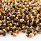 Baltic Amber Teething Necklace. Baroque Multicolour 5mm - XB54M2M