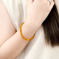 Adult Baltic Amber Bracelet. Baroque Light Cognac 5mm - XB55LC