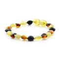 BALTIC AMBER TEETHING BRACELET. SIDE DRILL MIX I 6X4 MM