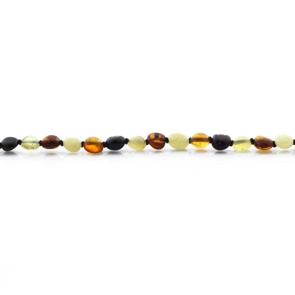 BALTIC AMBER TEETHING BRACELET. SIDE DRILL MIX II 6X4 MM