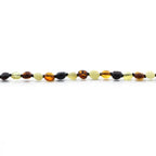 BALTIC AMBER TEETHING BRACELET. SIDE DRILL MIX II 6X4 MM