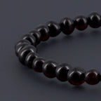 Adult Baltic Amber Bracelet. Baroque Dark Cognac 5mm - XB55DC
