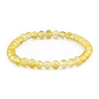 Adult Baltic Amber Bracelet. Baroque Yellow 5mm - XB55Y