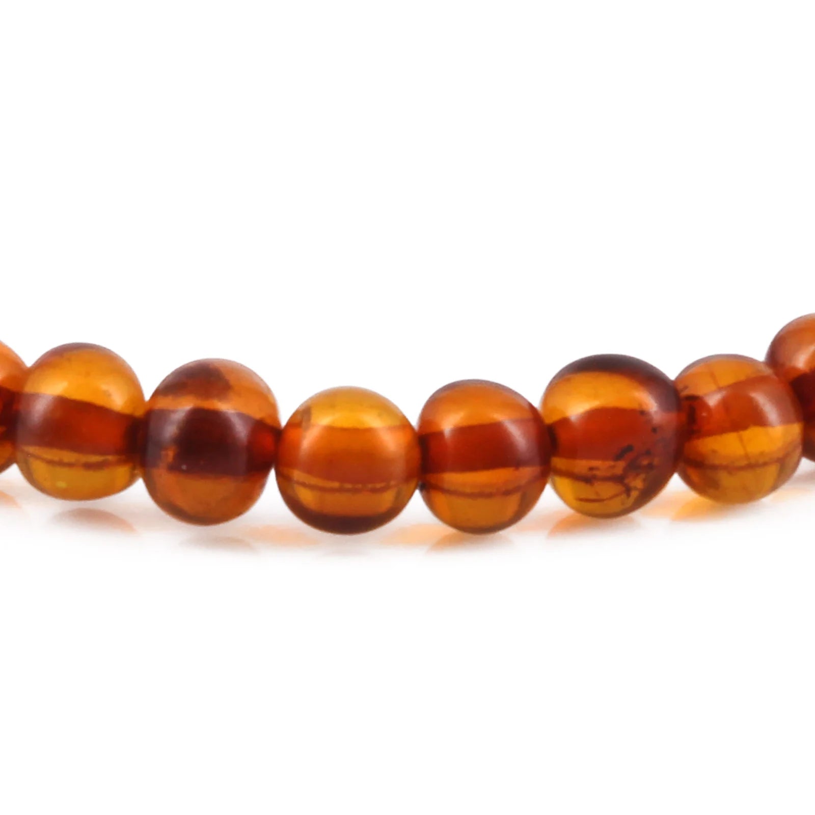 Adult Baltic Amber Bracelet. Baroque Cognac 5mm - XB55C