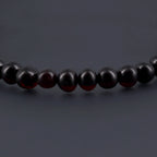 Adult Baltic Amber Bracelet. Baroque Dark Cognac 5mm - XB55DC