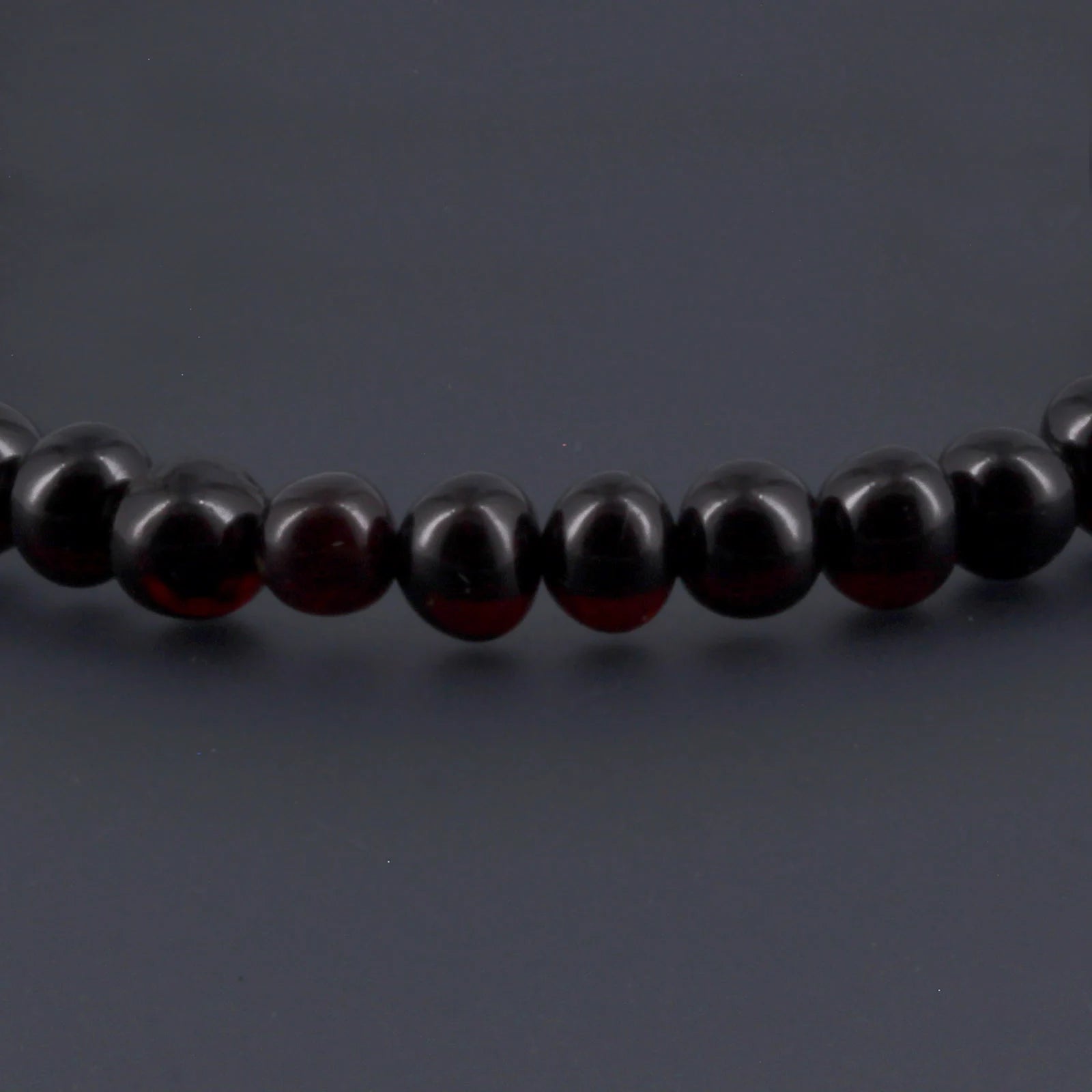 Adult Baltic Amber Bracelet. Baroque Dark Cognac 5mm - XB55DC