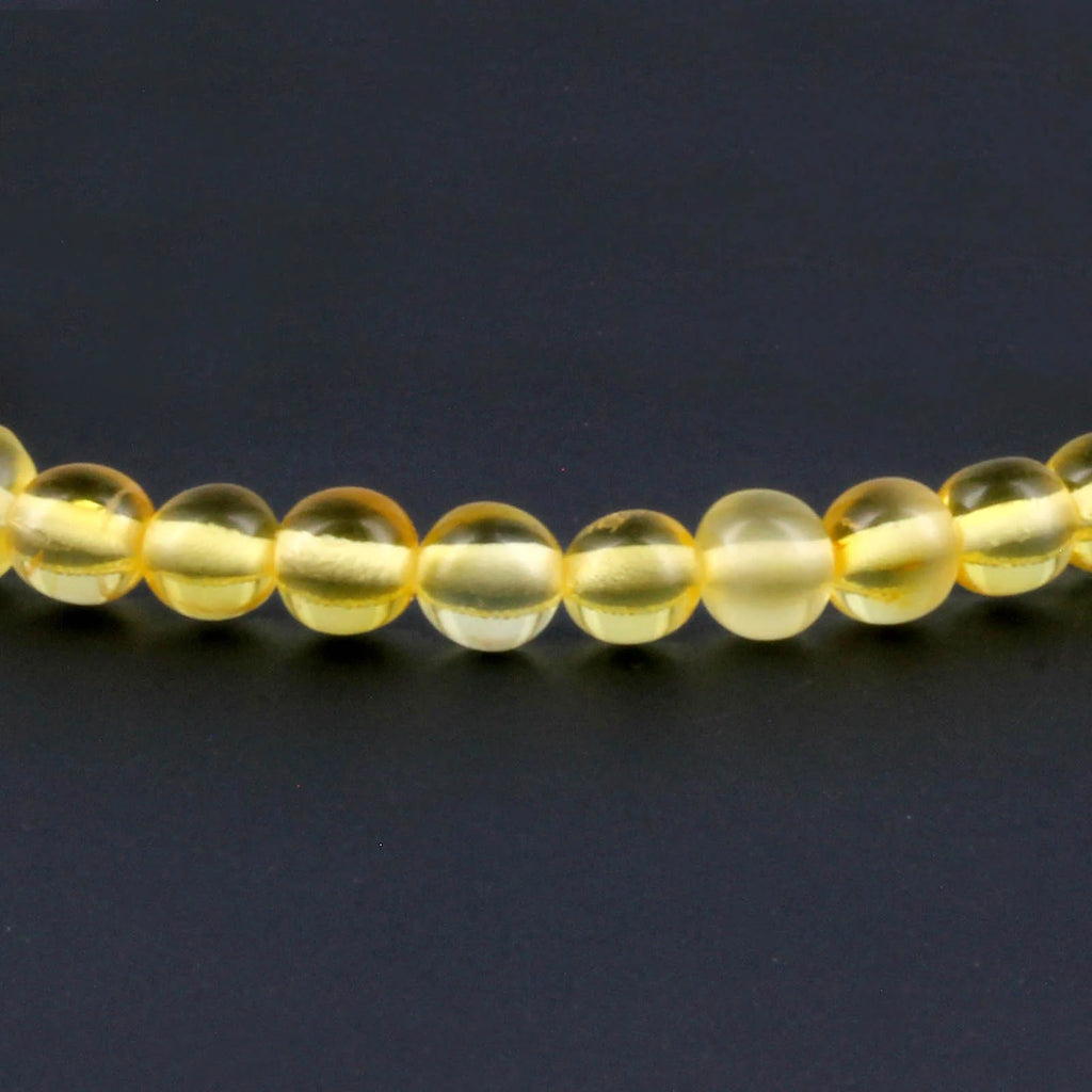 Adult Baltic Amber Bracelet. Baroque Yellow 5mm - XB55Y