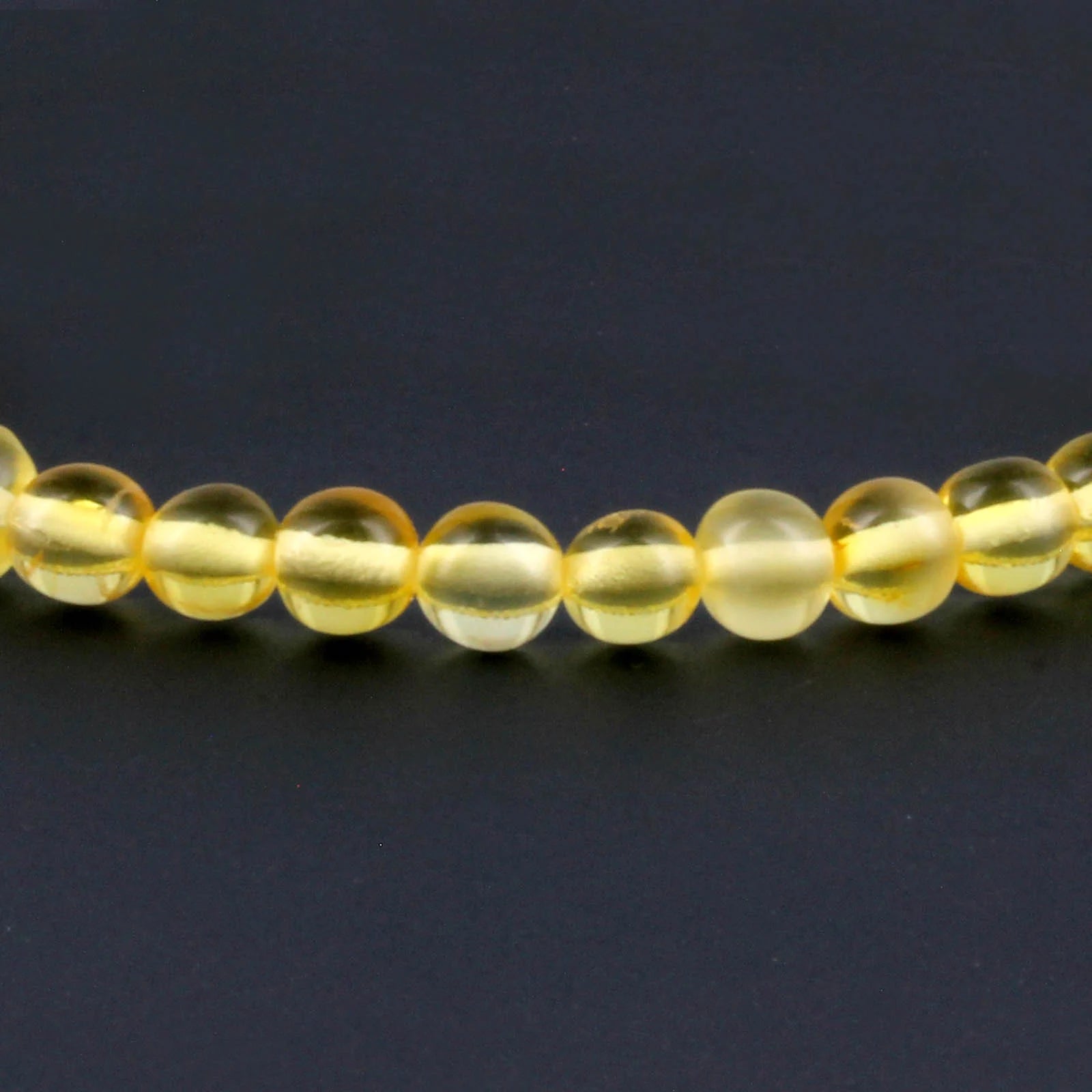 Adult Baltic Amber Bracelet. Baroque Yellow 5mm - XB55Y