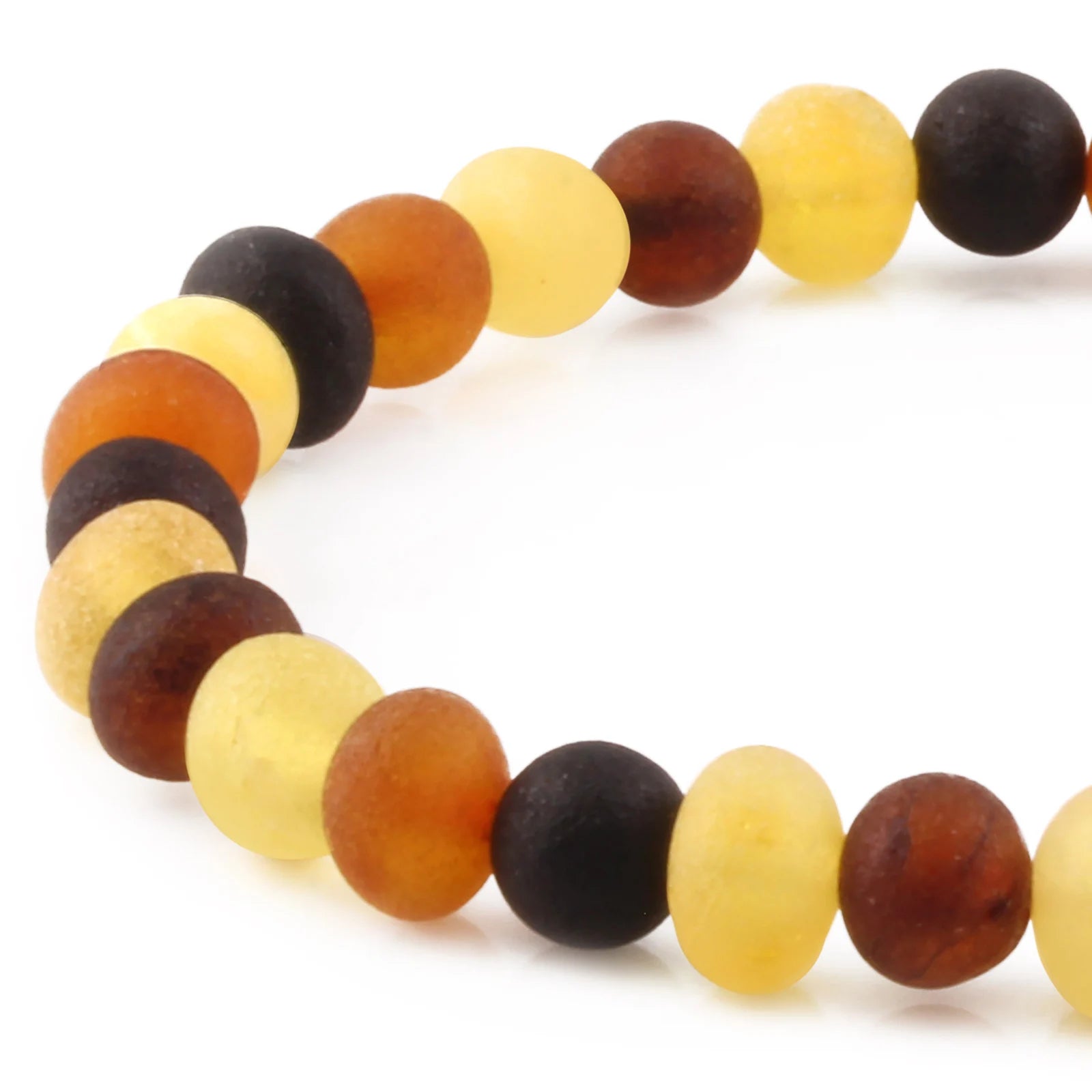 Adult Baltic Amber Bracelet. Baroque Multicolour 6mm - XB65MM
