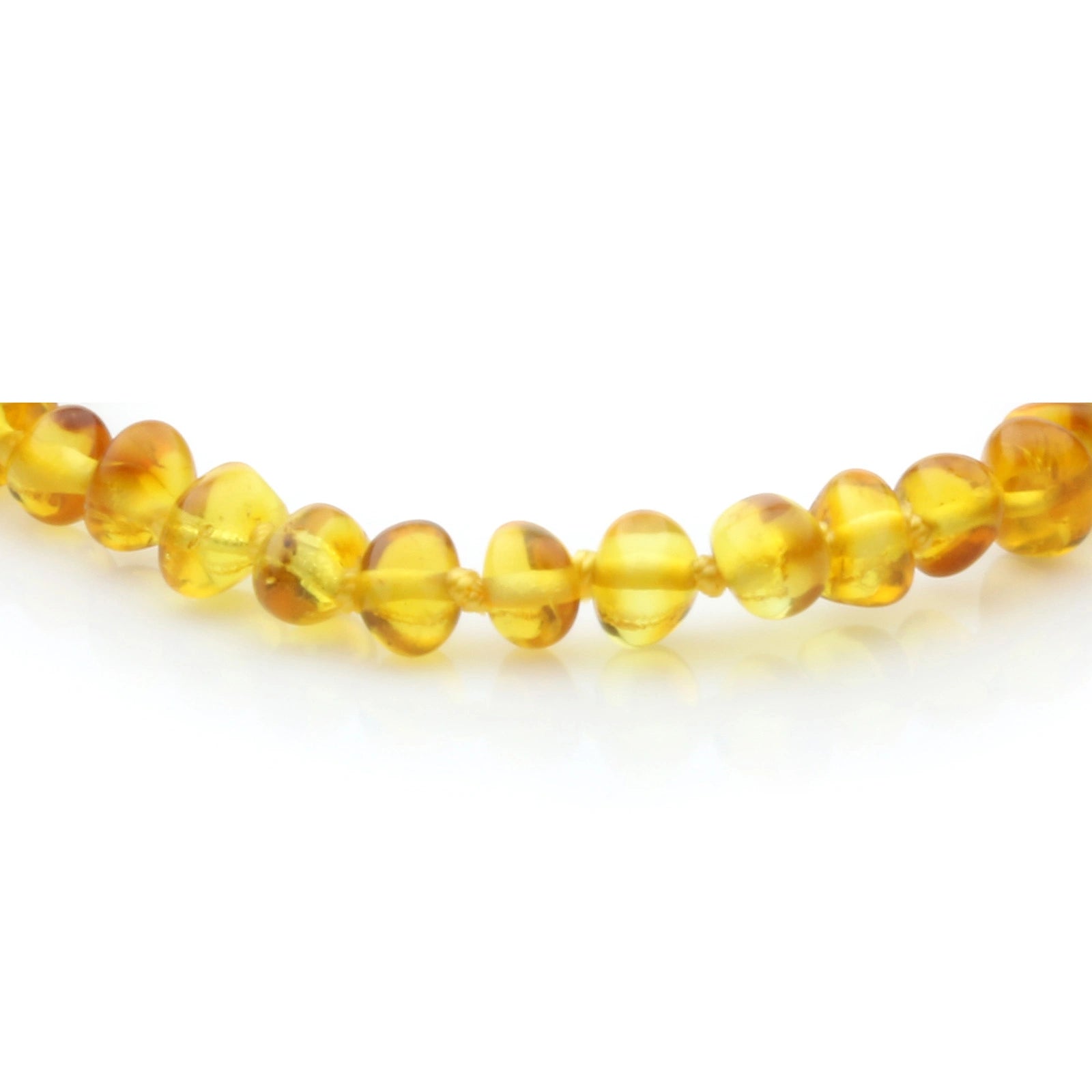 Adult Baltic Amber Bracelet. Baroque Light Cognac 5mm - BA139