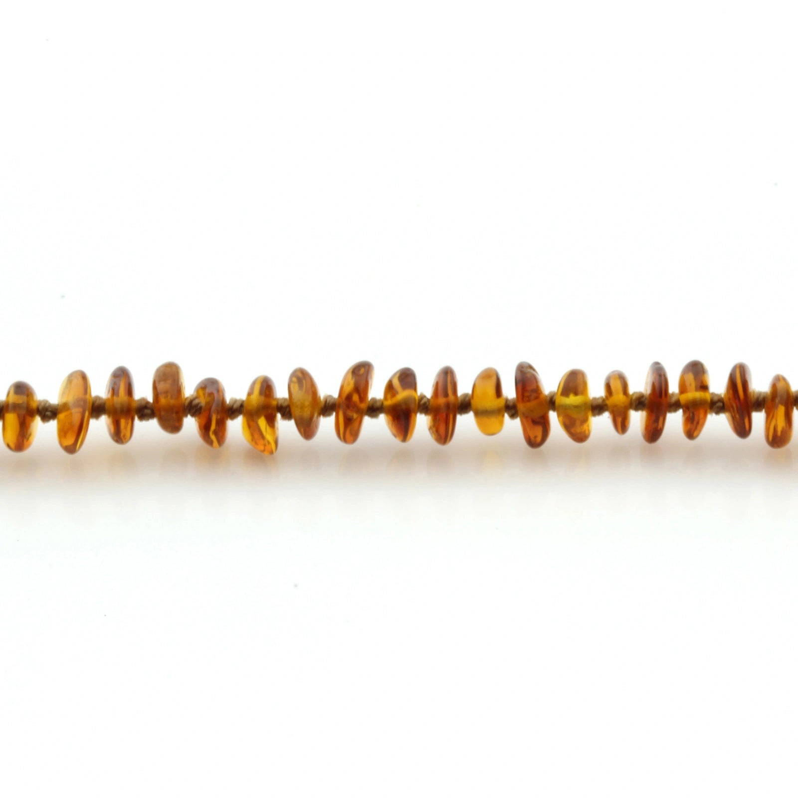 Adult Baltic Amber Necklace. Roundel Cognac 5mm - RO63