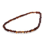 Adult Baltic Amber Necklace. Roundel Cognac 5mm - RO54