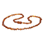 Adult Baltic Amber Necklace. Baroque Cognac 4mm - BA148