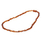 Adult Baltic Amber Necklace. Baroque Cognac 4mm - BA148