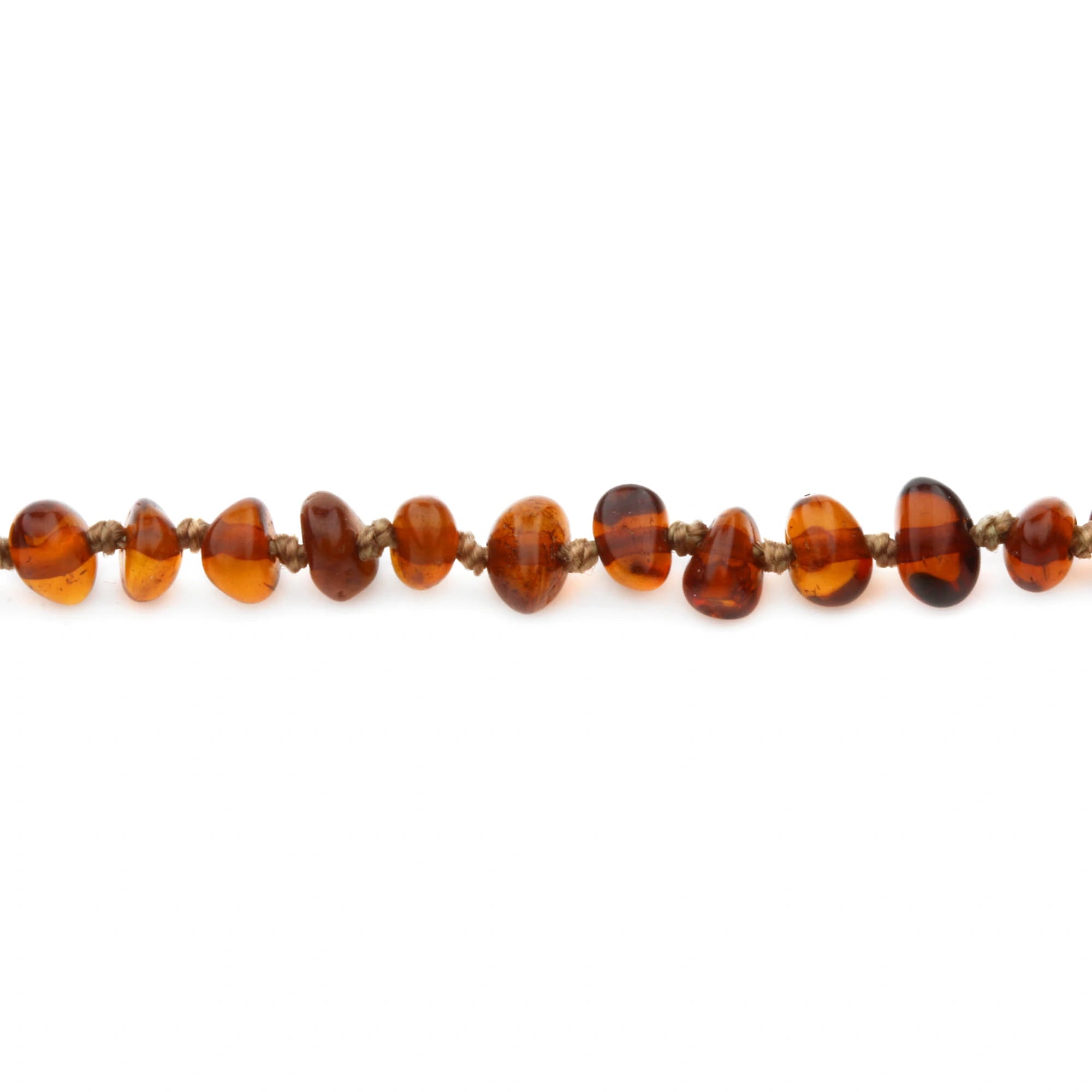 Adult Baltic Amber Necklace. Baroque Cognac 4mm - BA148