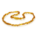 Adult Baltic Amber Necklace. Baroque Light Cognac 4mm - BA151
