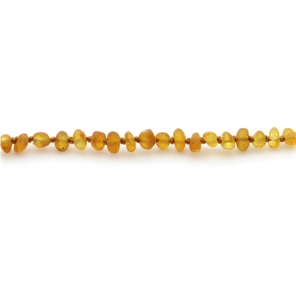 Adult Baltic Amber Necklace. Baroque Light Cognac 4mm - BA142