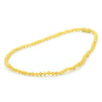 Adult Baltic Amber Necklace. Baroque Milky Yellow 4mm - BA147
