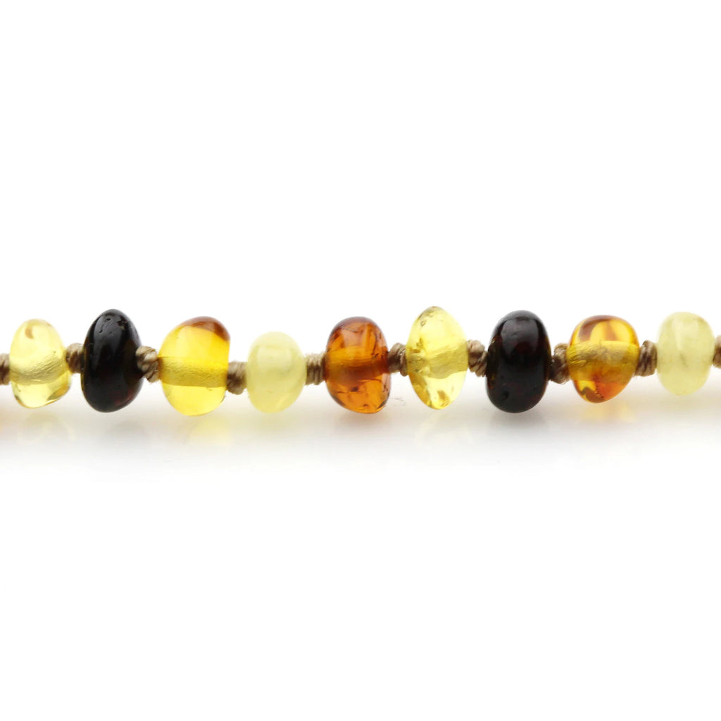 Adult Baltic Amber Necklace. Baroque Multicolour 4mm - BA153