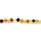 Adult Baltic Amber Necklace. Baroque Multicolour 4mm - BA144