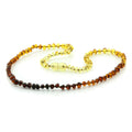 Adult Baltic Amber Necklace. Baroque Rainbow 4mm - BA154