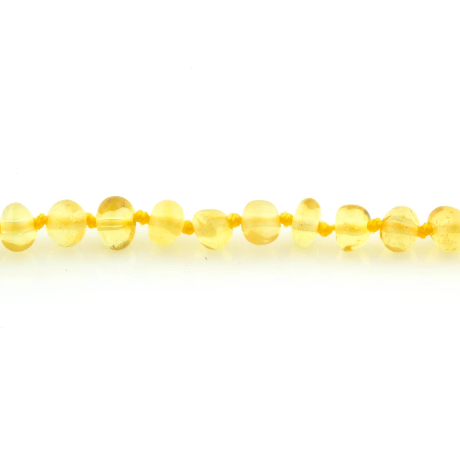 Adult Baltic Amber Necklace. Baroque Yellow 4mm - BA152