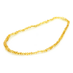 Adult Baltic Amber Necklace. Baroque Yellow 4mm - BA152