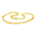 Adult Baltic Amber Necklace. Baroque Yellow 4mm - BA143
