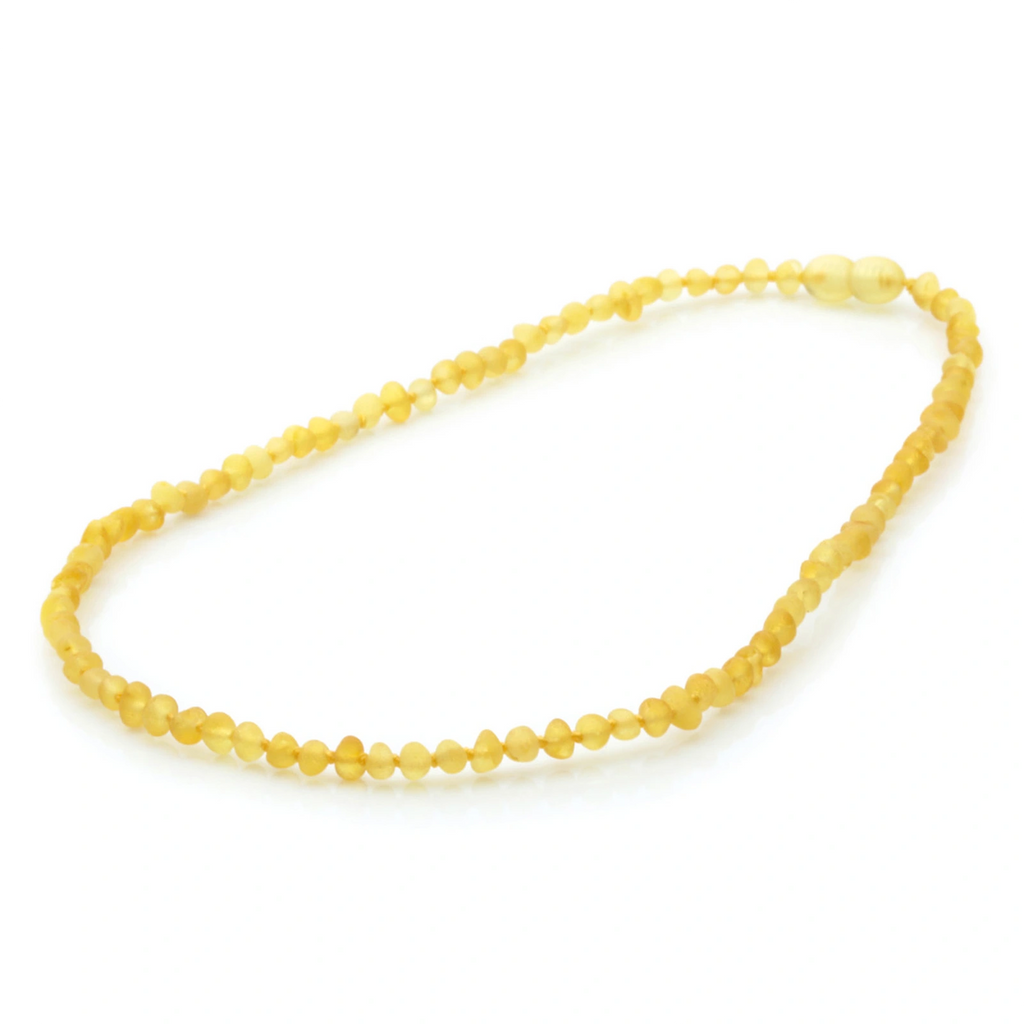 Adult Baltic Amber Necklace. Baroque Yellow 4mm - BA143