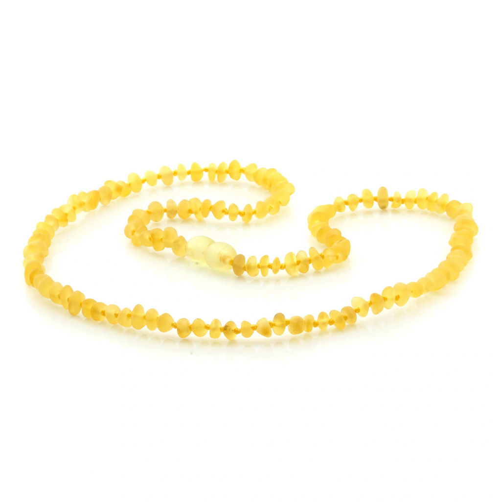 Adult Baltic Amber Necklace. Baroque Yellow 4mm - BA145