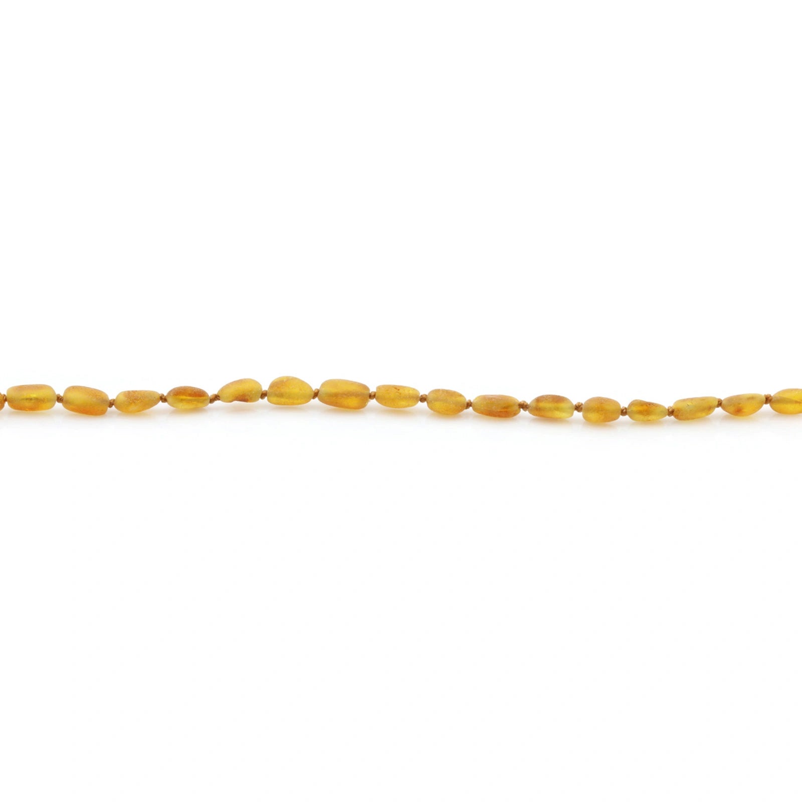Adult Baltic Amber Necklace. Olive Light Cognac Rough 5mm - OL51