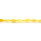 Adult Baltic Amber Necklace. Olive Milky Yellow Glossy 5mm - OL38