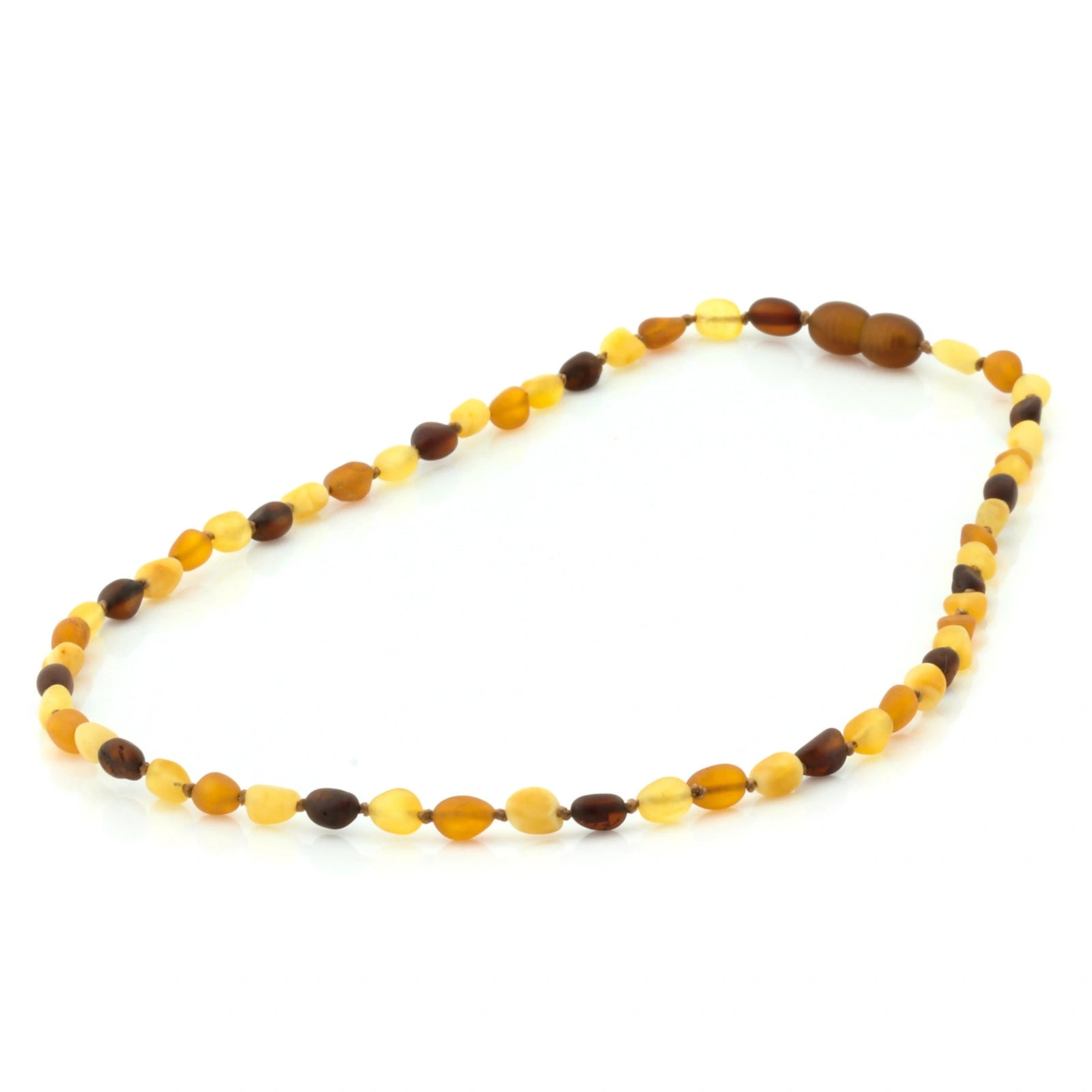 Adult Baltic Amber Necklace. Olive Multicolor Matte 5mm - OL41