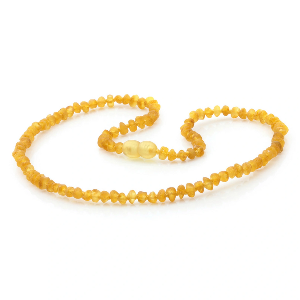 Adult Baltic Amber Necklace. Baroque Yellow 4mm - BA126