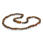 Adult Baltic Amber Necklace. Roundel Black Mix 5mm - RO91
