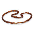 Adult Baltic Amber Necklace. Roundel Cognac 5mm - RO83