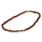 Adult Baltic Amber Necklace. Roundel Cognac 5mm - RO83