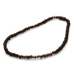 Adult Baltic Amber Necklace. Roundel Dark Cognac 5mm - RO69