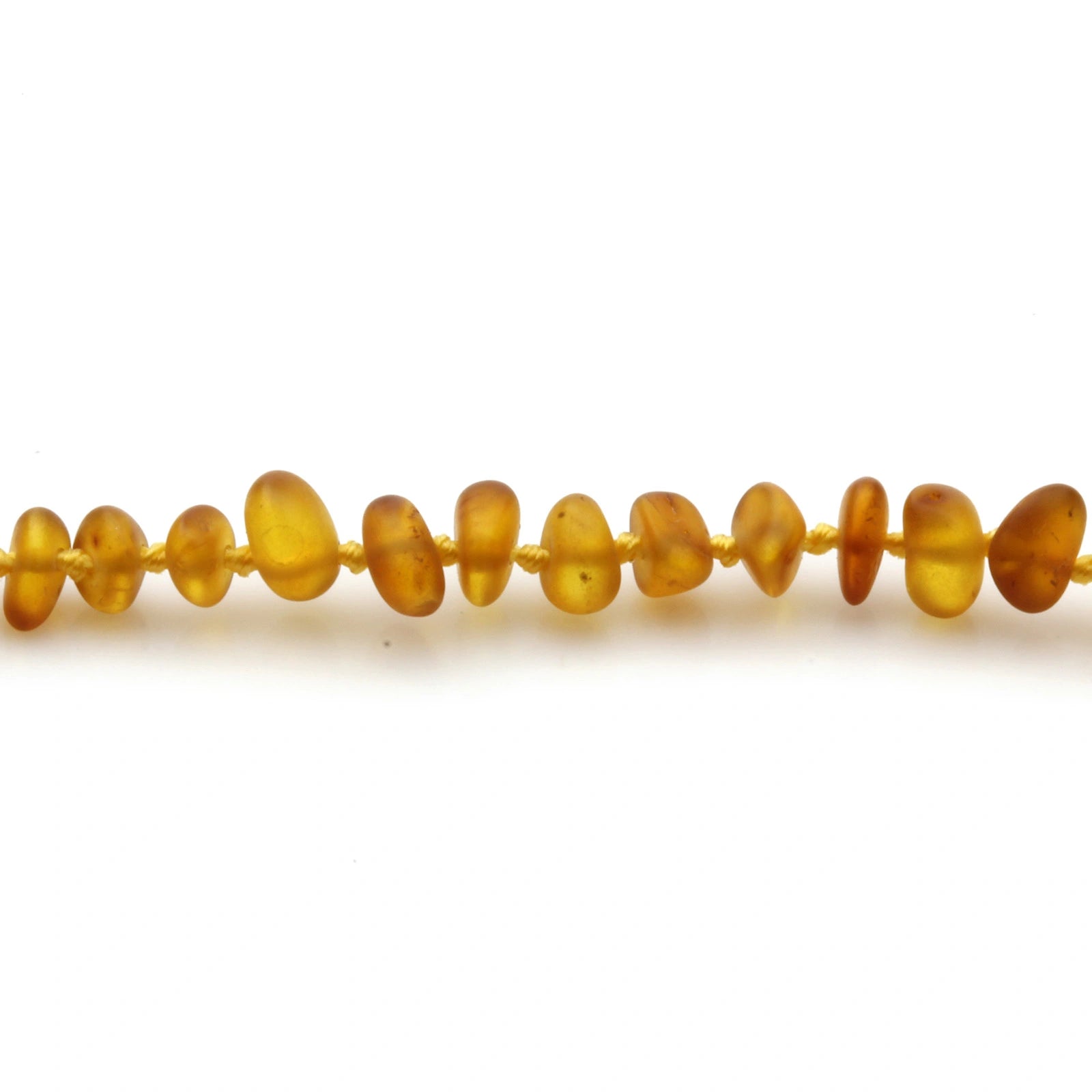 Adult Baltic Amber Necklace. Roundel Light Cognac 5mm - RO72