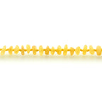 Adult Baltic Amber Necklace. Roundel Milky Yellow 5mm - RO66