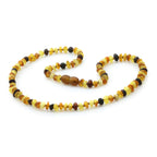 Adult Baltic Amber Necklace. Roundel Multicolour 5mm - RO86