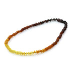 Adult Baltic Amber Necklace. Roundel Rainbow 5mm - RO71